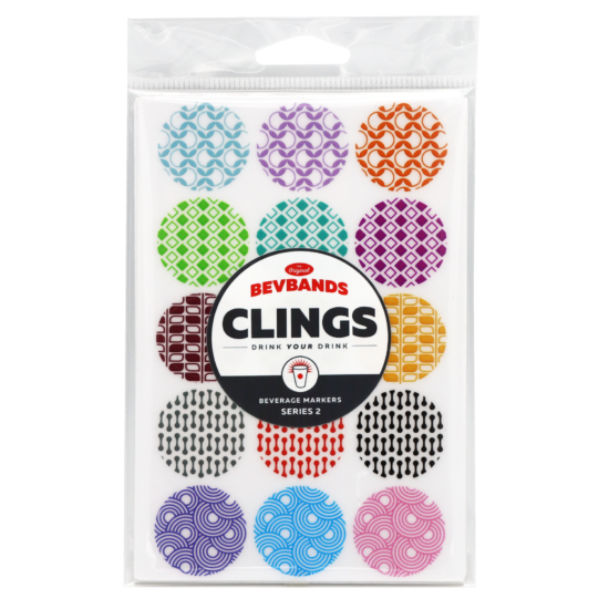 Set of 30 Static Cling Drink Markers - Series 2